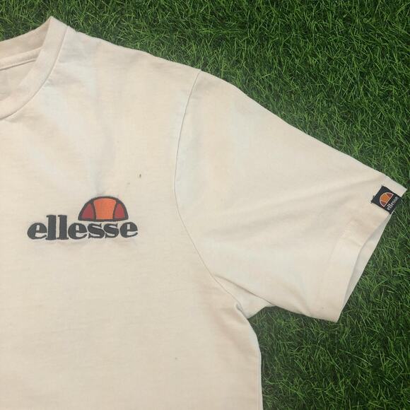 Men's White Ellesse Embroidered Tee - Picture 3 of 6